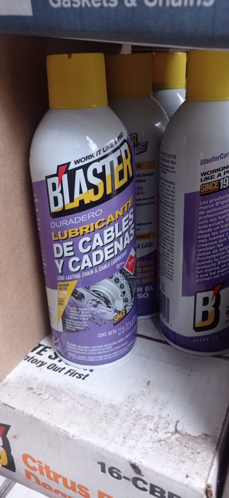 Lubricante de cables y cadenas B'LASTER, producto de mantenimiento en stock — Thompson Implementos